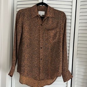 current Elliott leopard button down